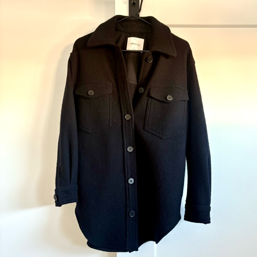 Aritzia Wilfred Free wool and cotton shacket